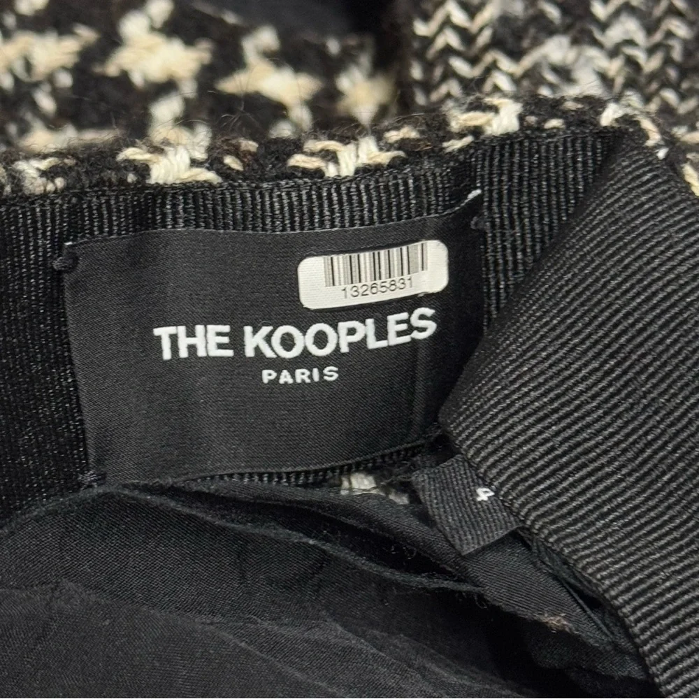 The Kooples Paris Black Tweed Mini Skirt A Line Zip Front Black 4